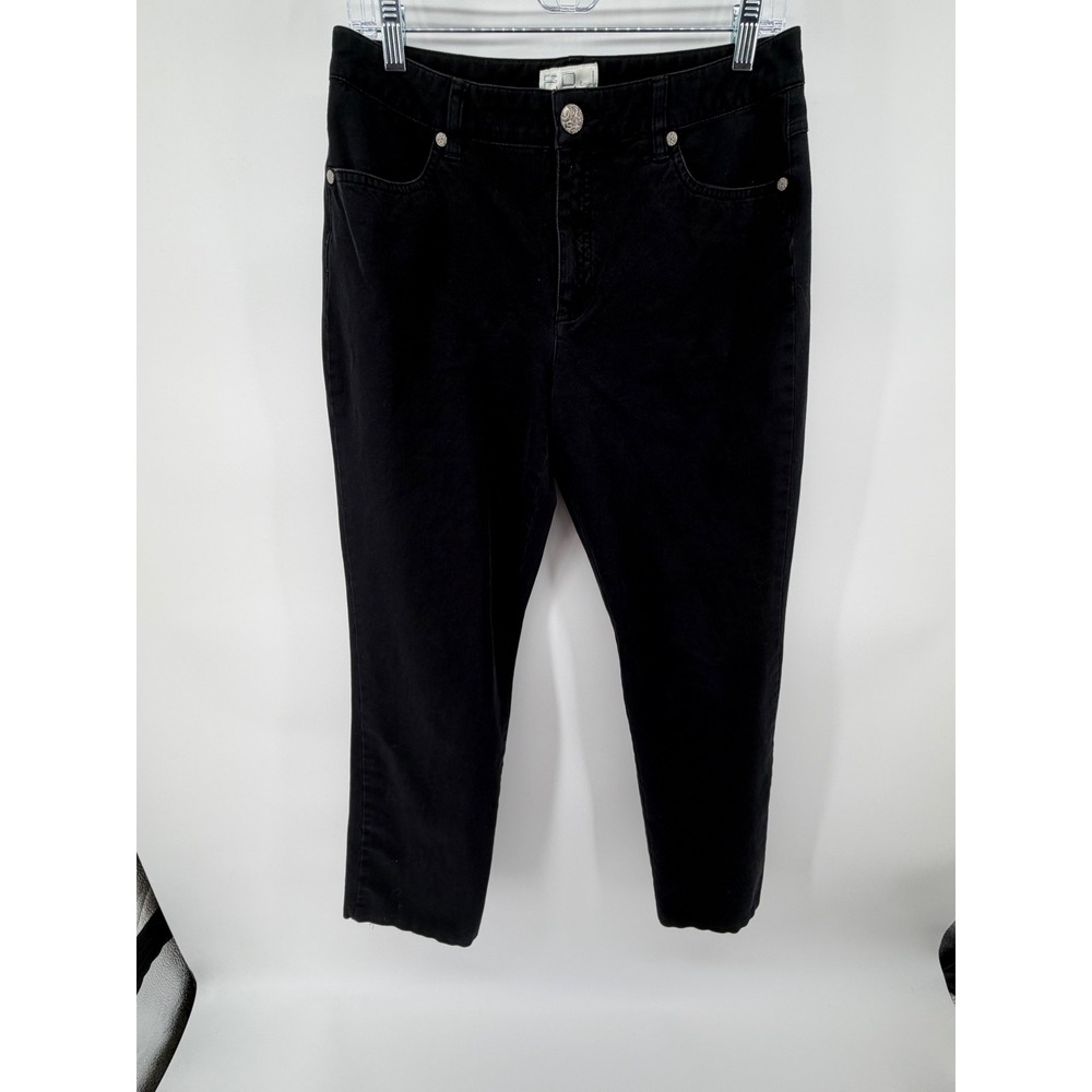 FDJ French Dressing‎ Black Cropped Pants Womens Size 8 Bootcut Ankle